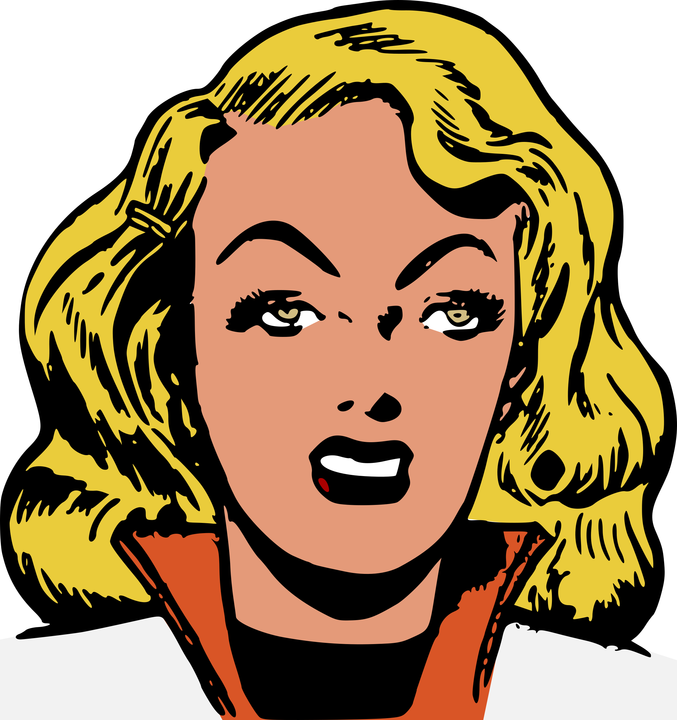 Retro Woman Icons Png - Icon (2257x2400), Png Download