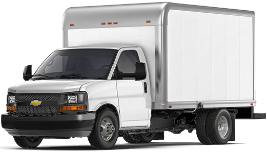 Box Trucks - 2017 Gmc Box Truck (521x298), Png Download