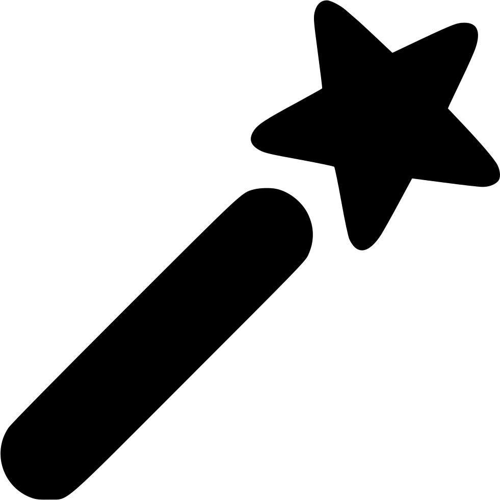 Magic Wand Star Wizard Comments - Boka (981x980), Png Download