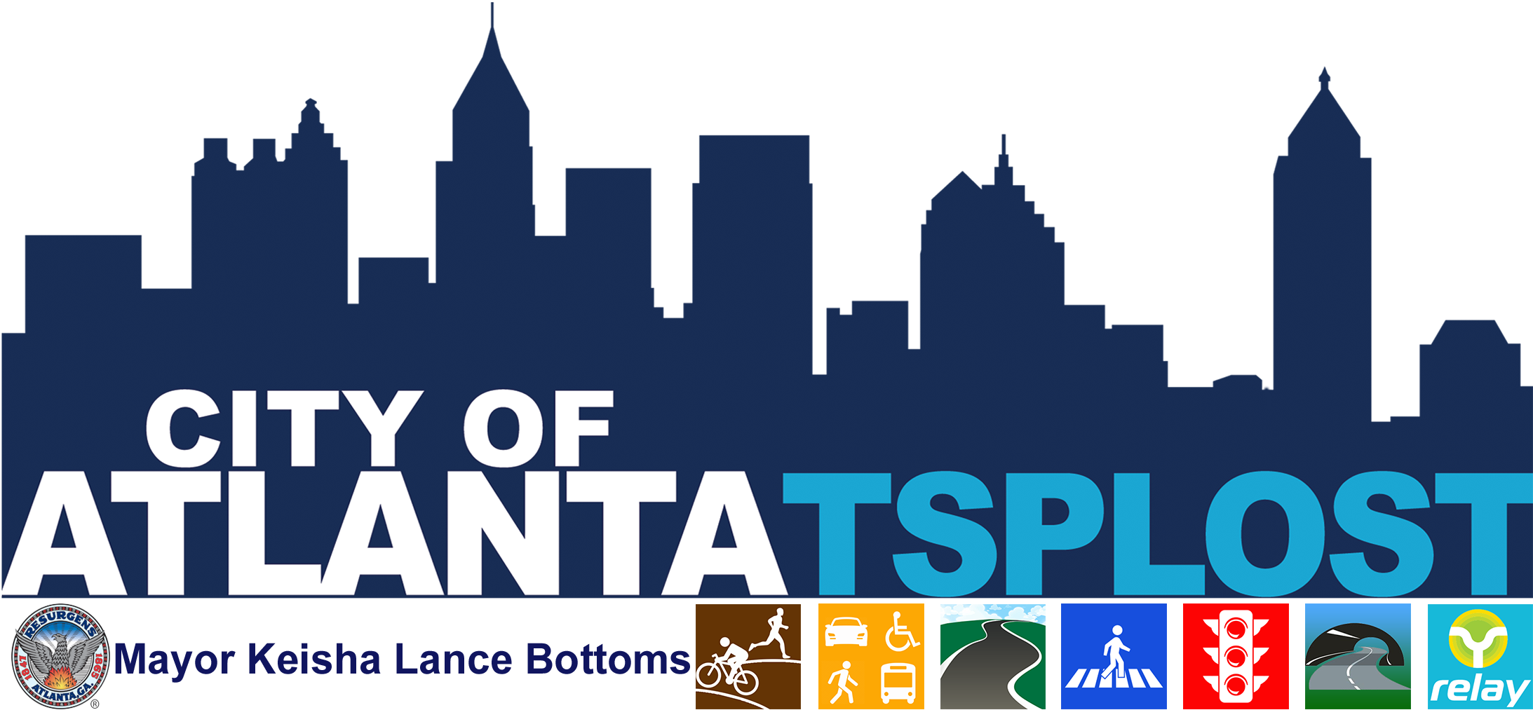 Download City Of Atlanta Tsplost Buckhead Atlanta Skyline Black And