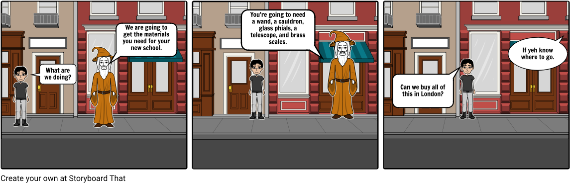 Harry Finds Out He's A Wizard - Cartoon (1164x385), Png Download