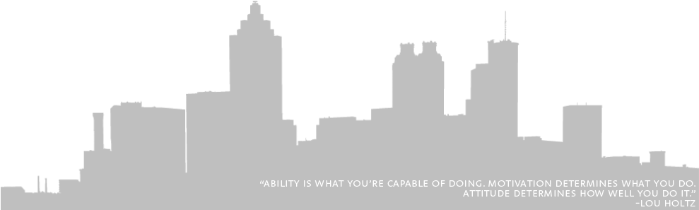 Atlanta Skyline Png For Kids - Atlanta Skyline Clipart (988x350), Png Download