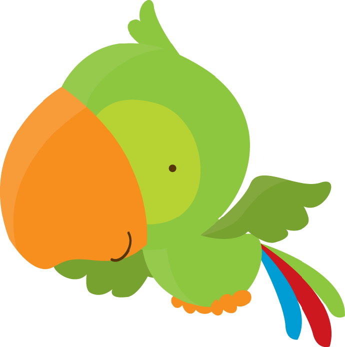 Parrot Clipart Pirate Party - Papagaio Desenho Png (690x694), Png Download