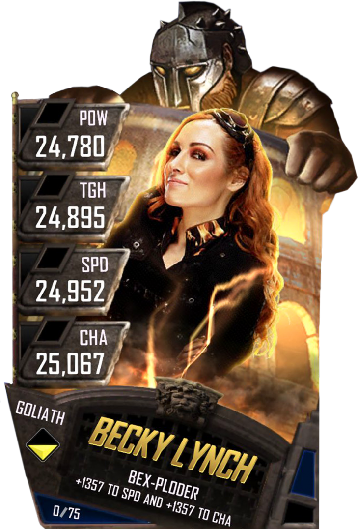 Beckylynch S4 20 Goliath Ringdom - Wwe Supercard Ss18 Becky Lynch (733x1158), Png Download