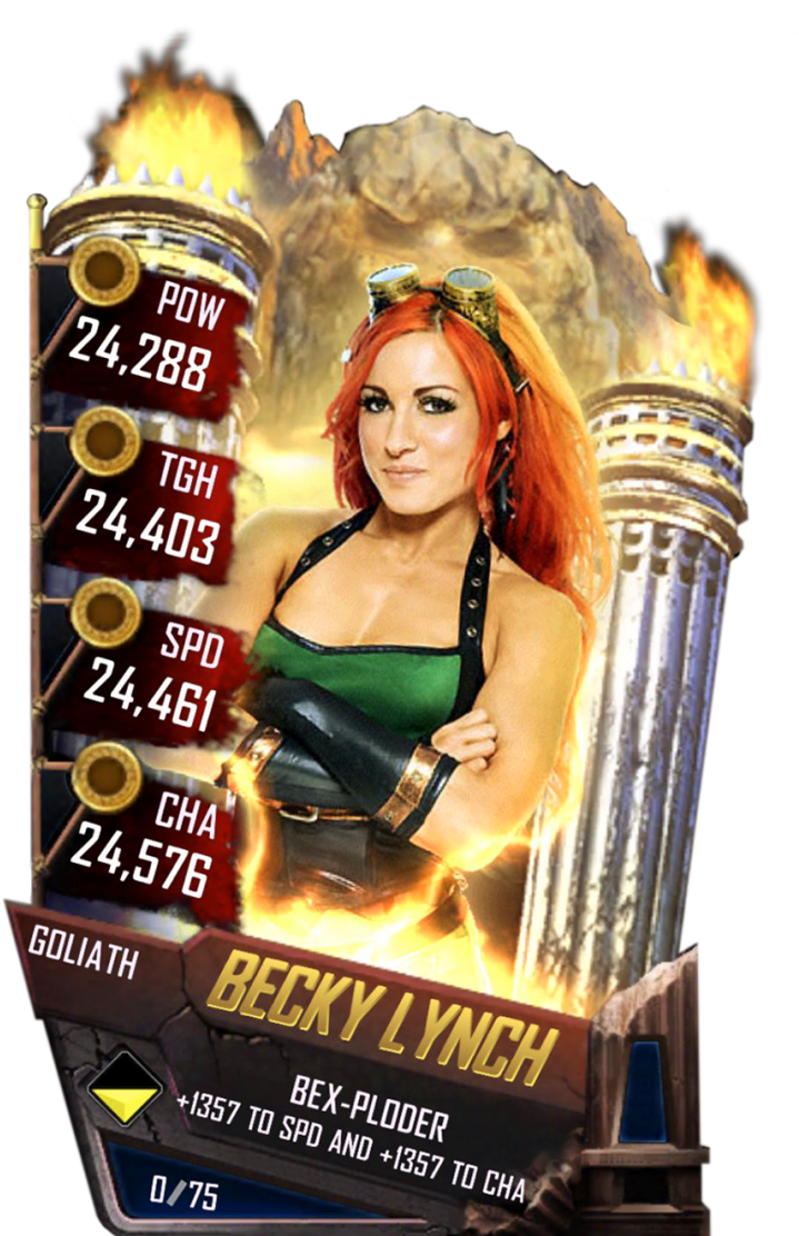 Beckylynch S4 20 Goliath - Wwe Supercard Goliath Cards (733x1158), Png Download
