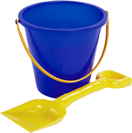 Free Png Sand Bucket And Spade Png Images Transparent - Bucket And Spade On Beach (480x480), Png Download