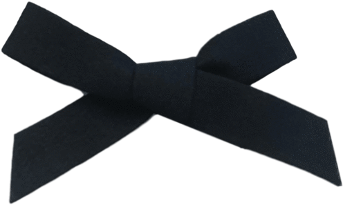 Navy Fabric Bow - Textile (600x600), Png Download