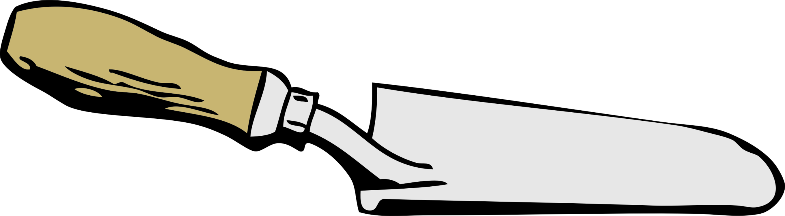 Hand Tool Trowel Garden Tool Spade - Trowel Clip Art (2719x750), Png Download