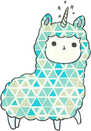 Blue Triangle Tiled Llamacorn - Galaxy Llamacorn (562x547), Png Download