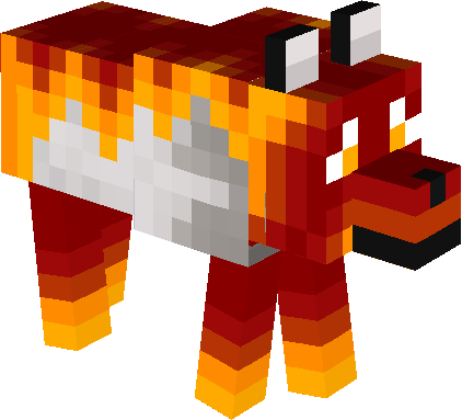 H36l7gt - Wolf Of Fire Minecraft (422x383), Png Download