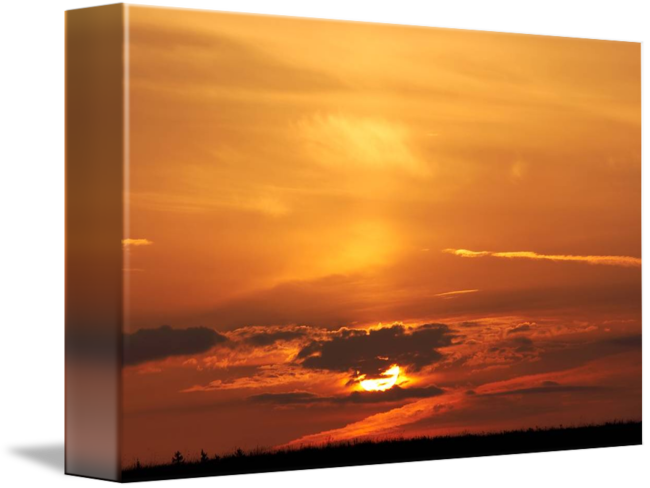 Sky At Sunset By Michal Boubin Png Free Download - Sunset (650x488), Png Download