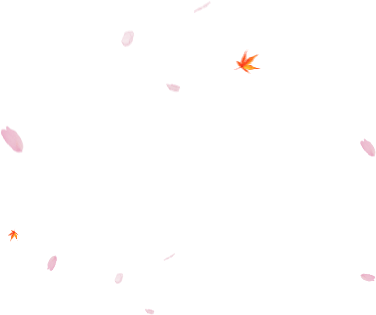 Cherry Blossom And Maple Leaf Were Encrusted Over The - Balloon (1267x1195), Png Download
