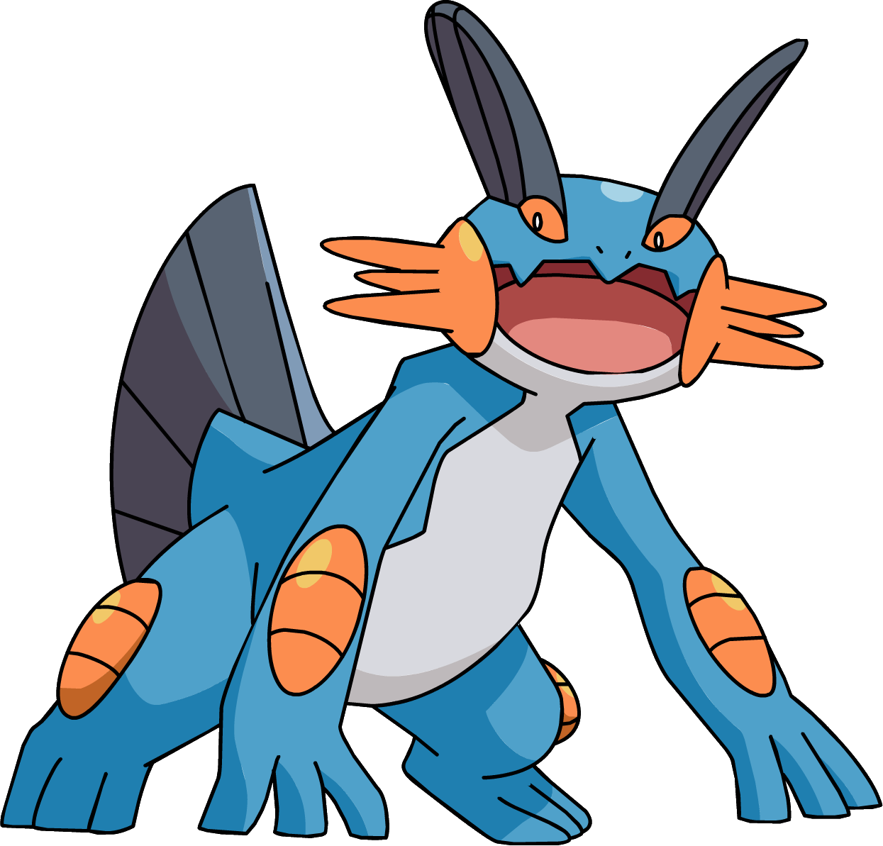 Pokémon Wiki - Pokemon Water Type Swampert (1245x1193), Png Download