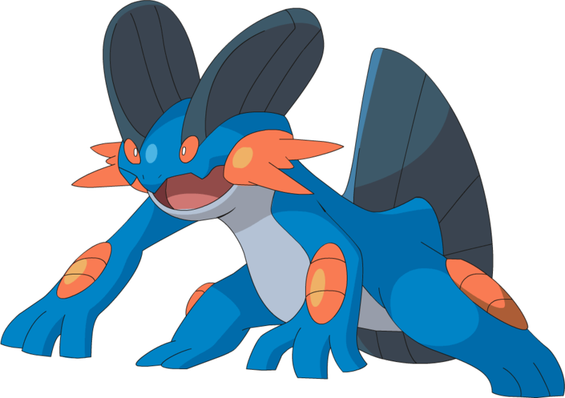 Ag Anime - Pokemon Mudkip Final Evolution (800x564), Png Download
