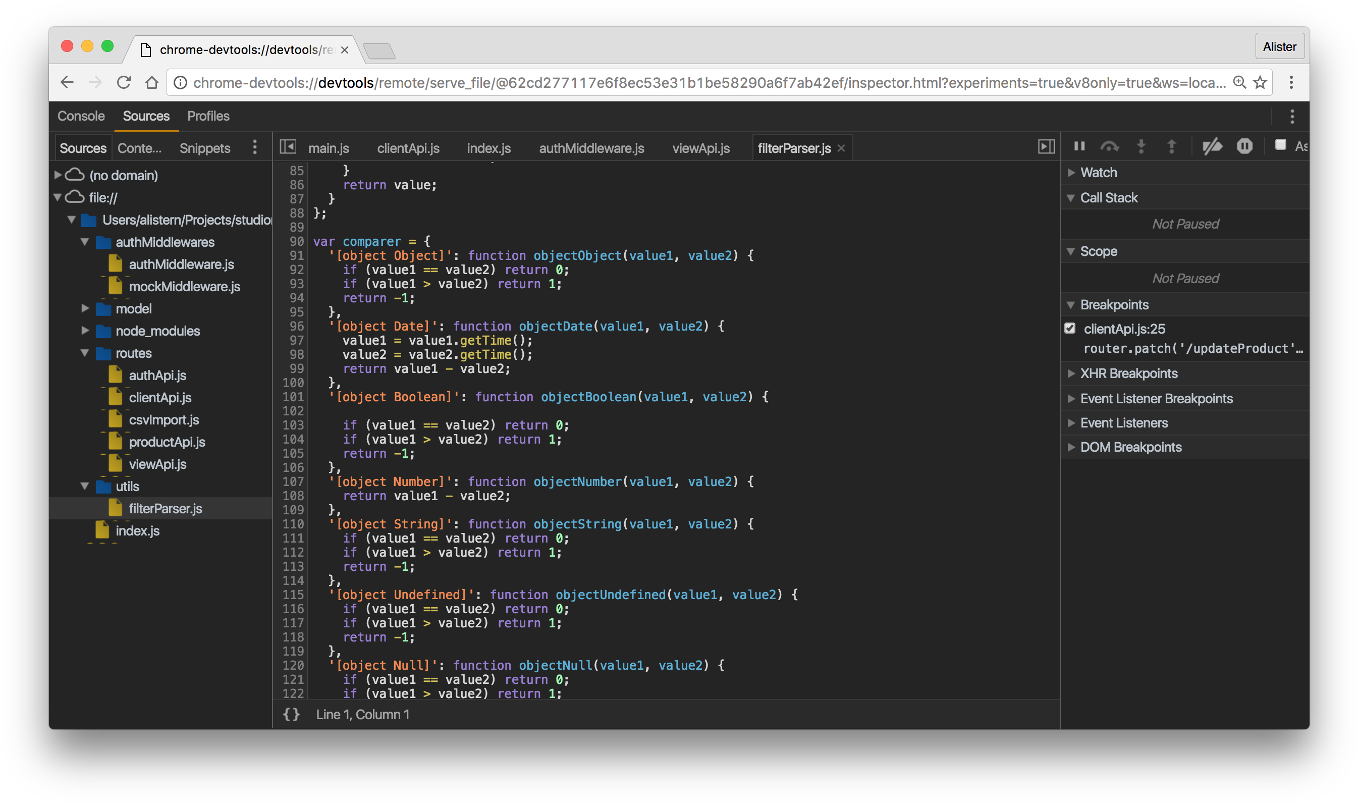 Node Has Its Own Built In Gui Debugger As Of Version - Soda Dark 3 (2722x1616), Png Download
