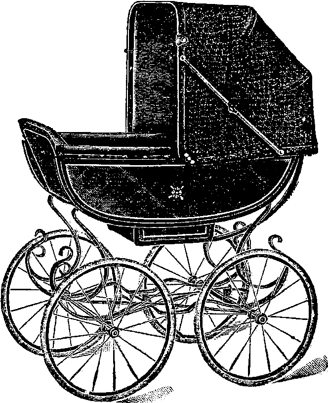 This Is A Very Charming Baby Carriage Digital Stamp - Vintage Baby Carriage Png (906x1048), Png Download