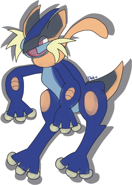 A Greninja And Swampert Fusion Ah Yes, My Two Favourite - Art (500x714), Png Download