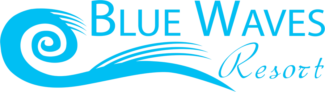 Blue Waves Resort Blue Waves Resort - Blue Waves Logo In Png (1052x300), Png Download