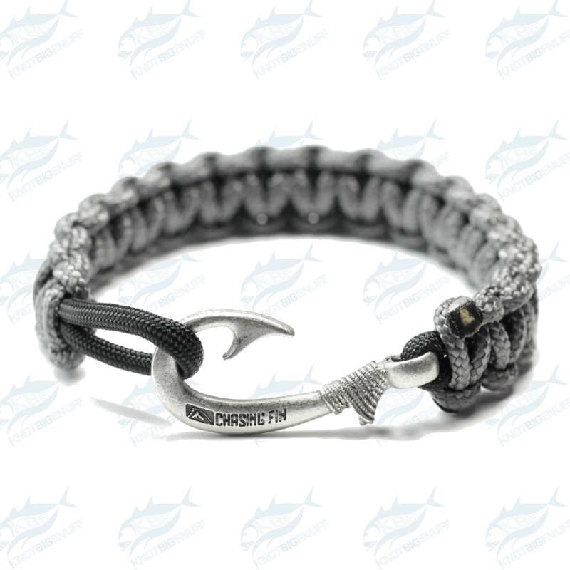 Chasing Fin Slim Cobra Fish Hook Bracelet - Slim Cobra Paracord Fish Hook Bracelet (charcoal (800x800), Png Download