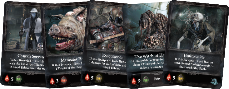 Bloodborne-monsters - Bloodborne The Card Game Cards (745x285), Png Download