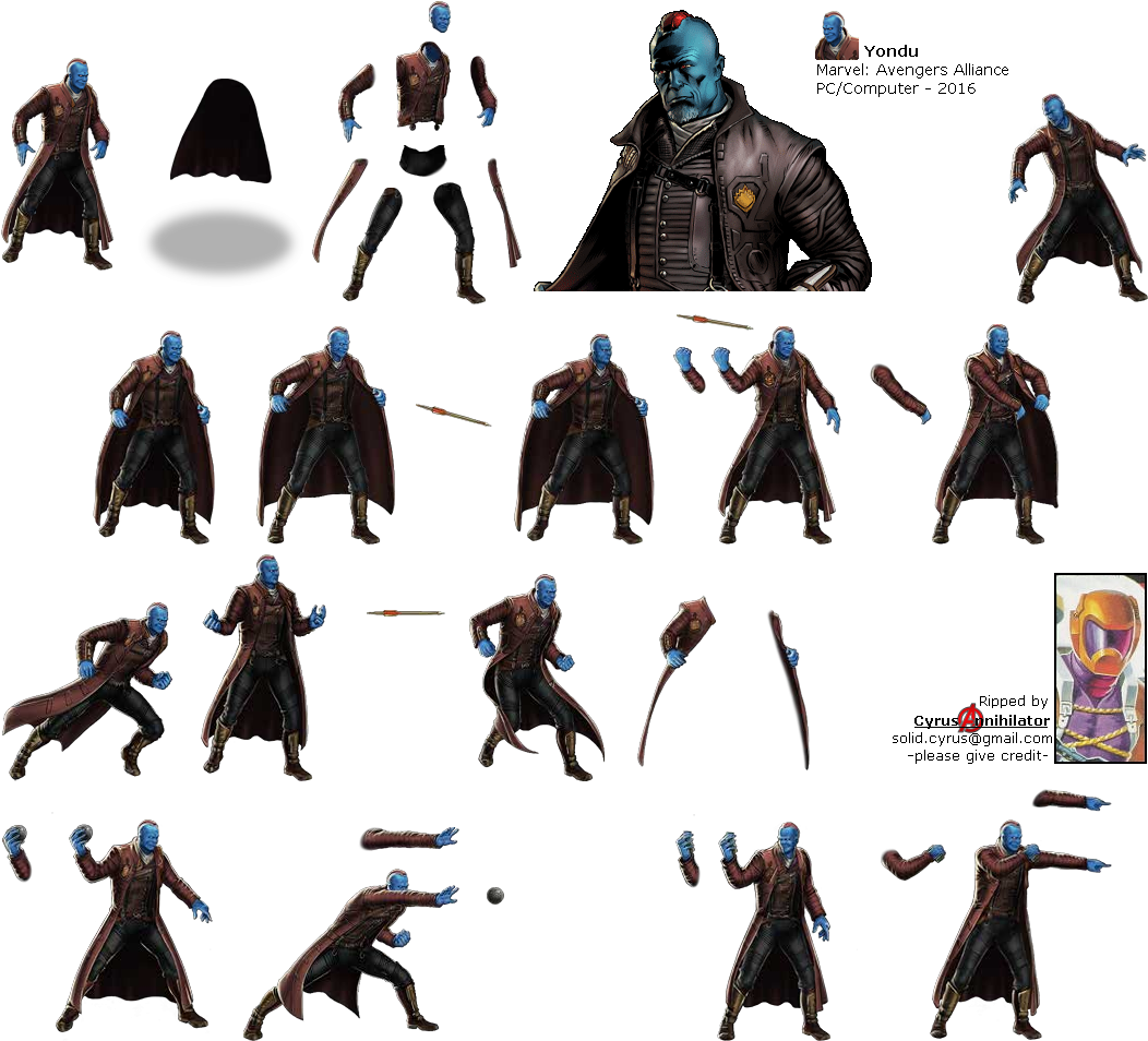 Click For Full Sized Image Yondu - Marvel Avengers Alliance Yondu (1071x965), Png Download