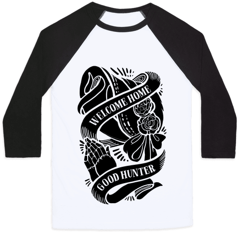 Welcome Home Good Hunter Baseball Tee - Bloodborne Shirt (484x484), Png Download