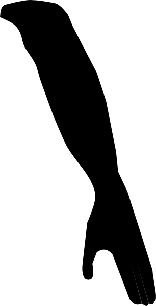 Freeuse Stock Arm Silhouette At Getdrawings Com Free - Arm Clipart Black (306x599), Png Download