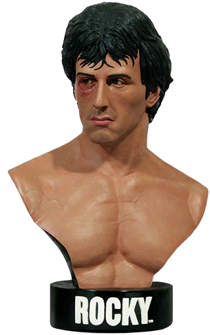 Rocky Balboa - Hollywood Collectibles Rocky Life Size Bust (337x500), Png Download
