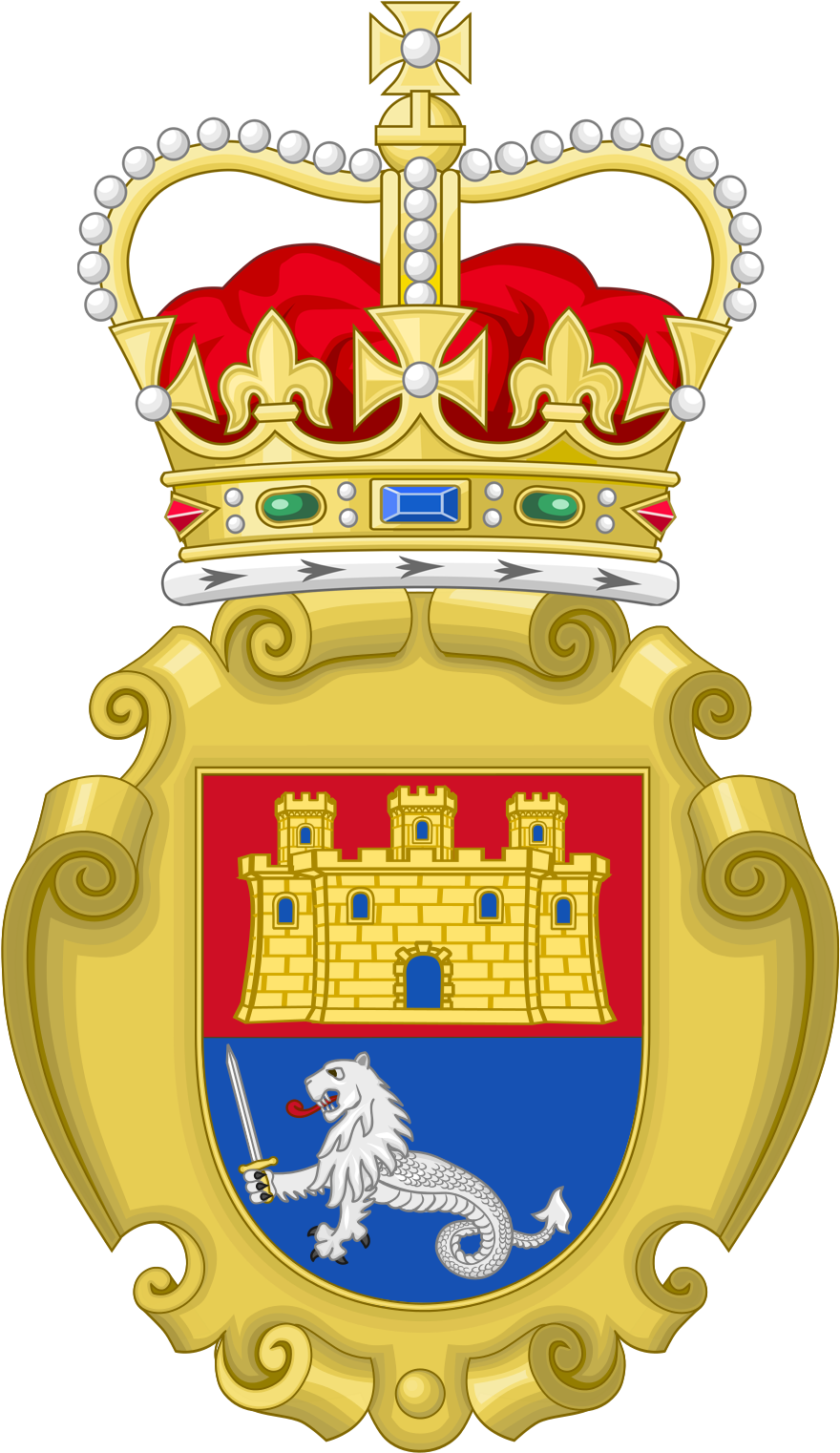 British Commonwealth Of The Philippines Coat Of Arms - Coat Of Arms Of Manila (936x1578), Png Download