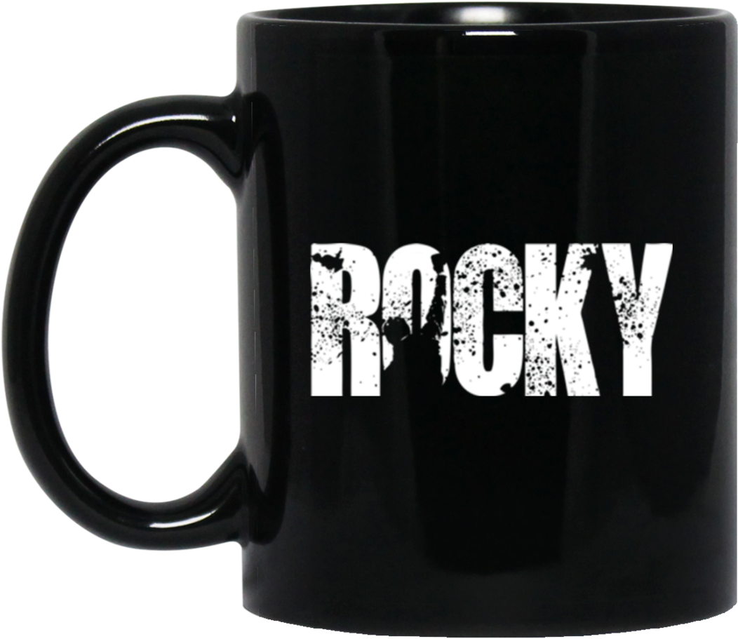 Rocky Balboa Officially Licensed Black Mugs (1060x1060), Png Download