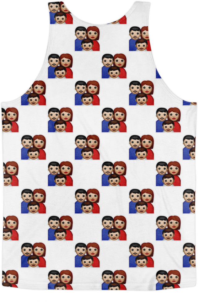 All Over Emoji Tank Top - Authentic Pro Checkerboard Navy (1000x1000), Png Download