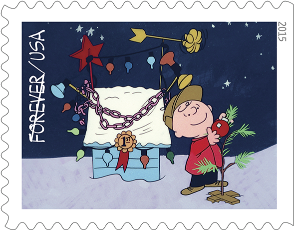 'a Charlie Brown Christmas' Stamps Are Now Available - Charlie Brown Christmas (600x600), Png Download