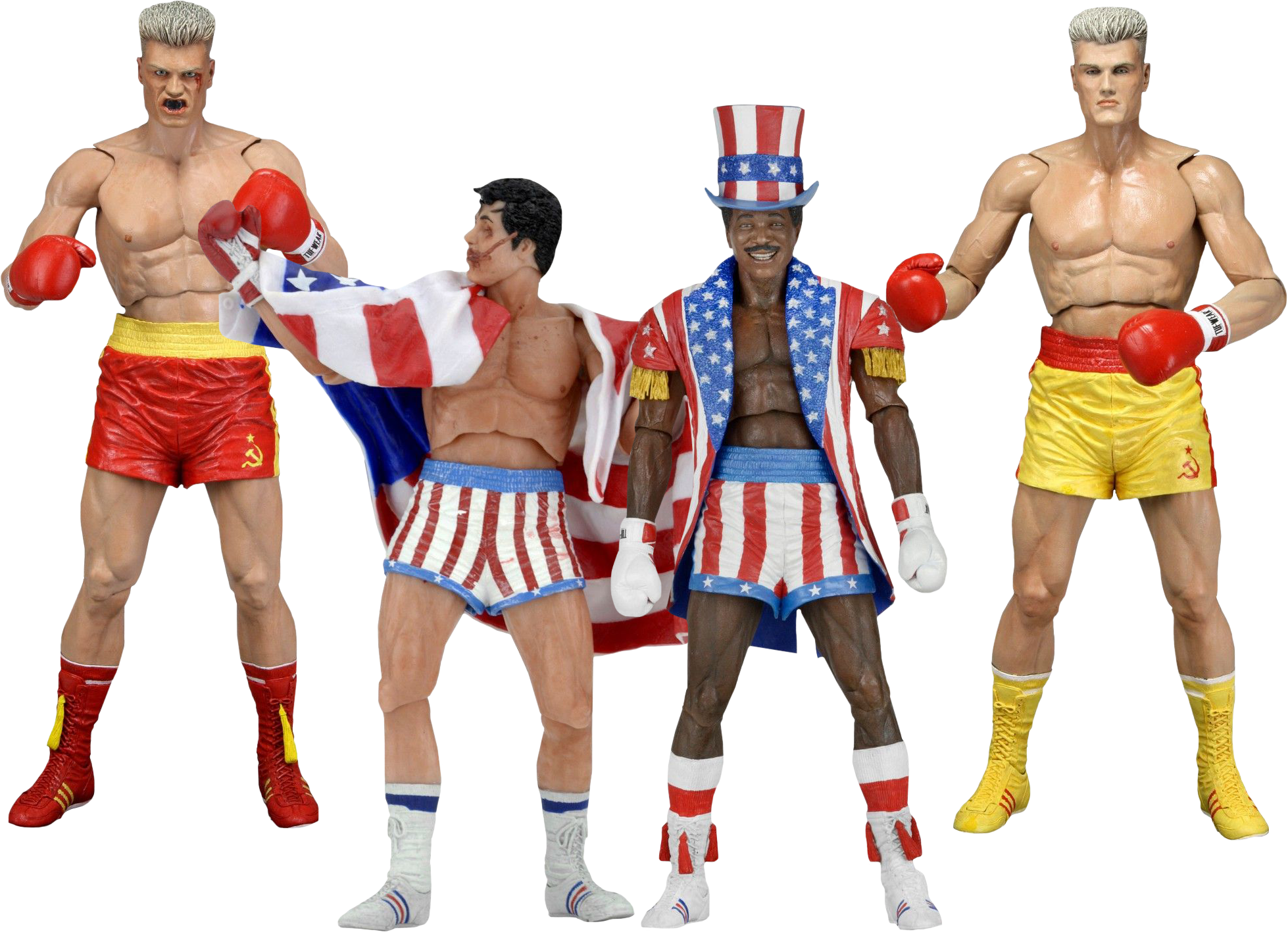 Series 2 40th Anniversary 7” Action Figure Assortment - Neca Rocky 7" Scale Action Figure - Series 2 Apollo (1958x1417), Png Download