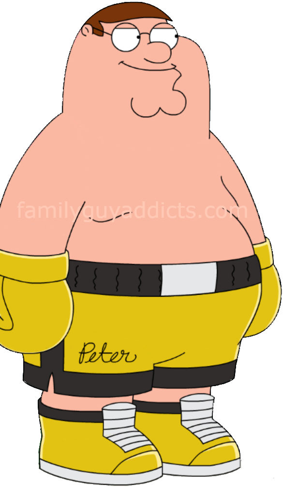 Peter Griffin Boxer Clipart Peter Griffin Rocky Balboa - Family Guy Boxing Peter (585x1004), Png Download