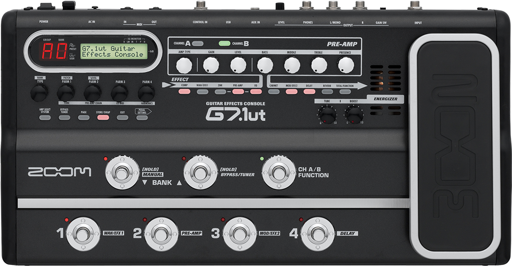 Zoom G7.1ut Tube Guitar Effects Processor (1500x699), Png Download