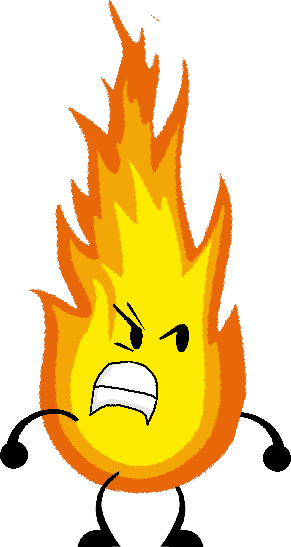 Official Fireball Pose - Bfdi Fireball (291x547), Png Download