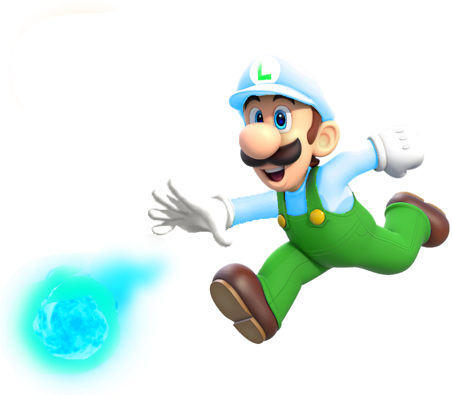 Iceluigi Ltl - Super Mario 3d World Fire Luigi (940x773), Png Download