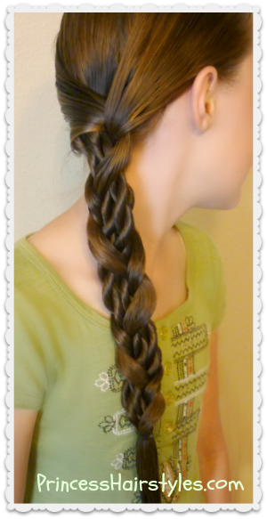 Easy Side Braid Tutorial - Braid (300x583), Png Download