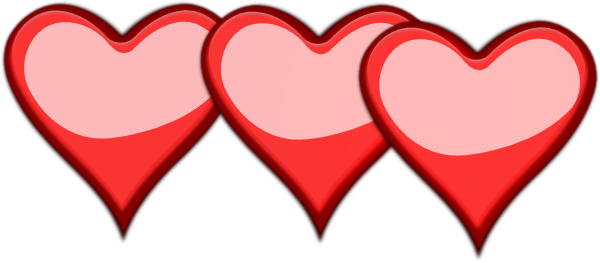 Valentines Day Border Free Stock Photos Stockfreeimages - 3 Hearts (600x263), Png Download