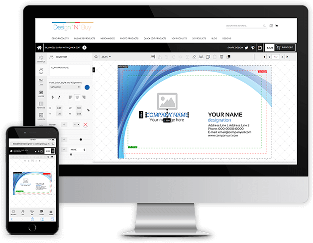 Bussiness Card Design Software - Web-to-print (650x540), Png Download
