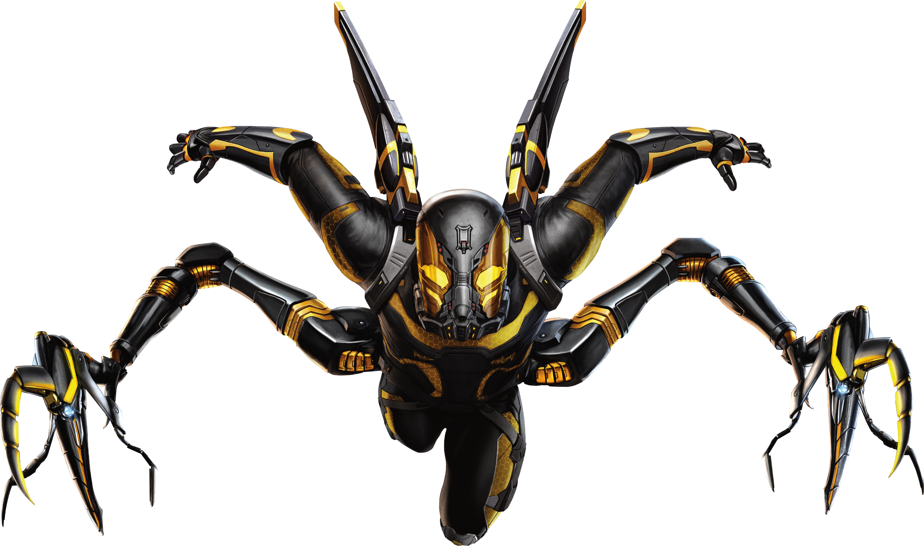 Yellowjacket - Hank Pym Wasp (3000x1773), Png Download