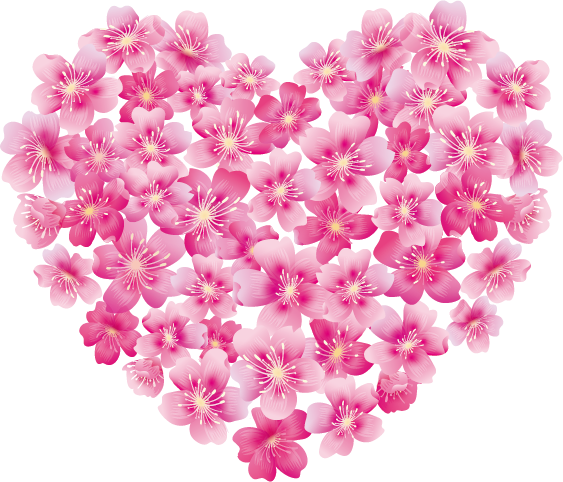 Love Valentinesday Valentine Blast Bloom Flower Border - Pink Flower Love Heart (563x482), Png Download