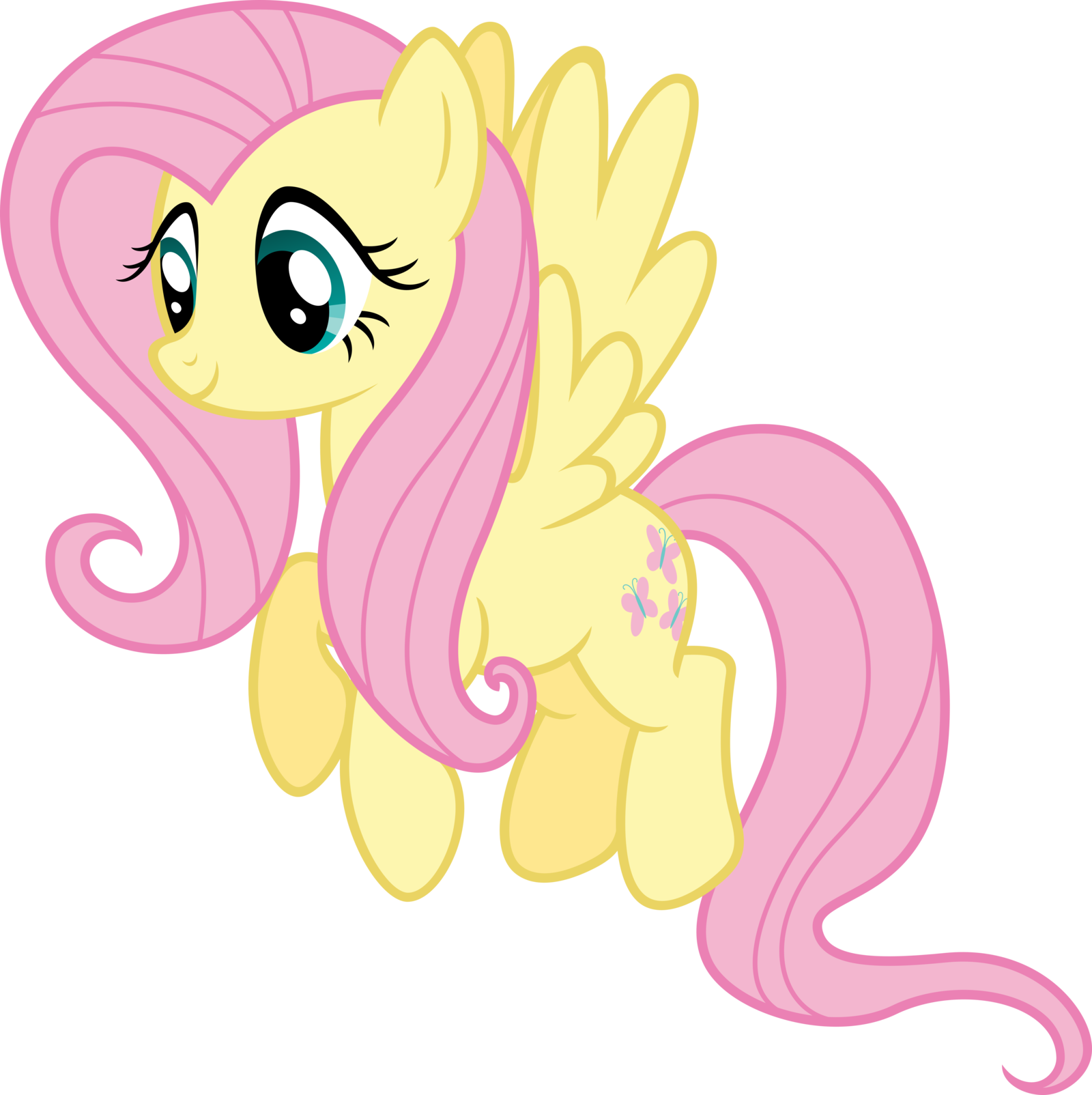 Fluttershy - My Little Pony Fluttershy (1600x1604), Png Download