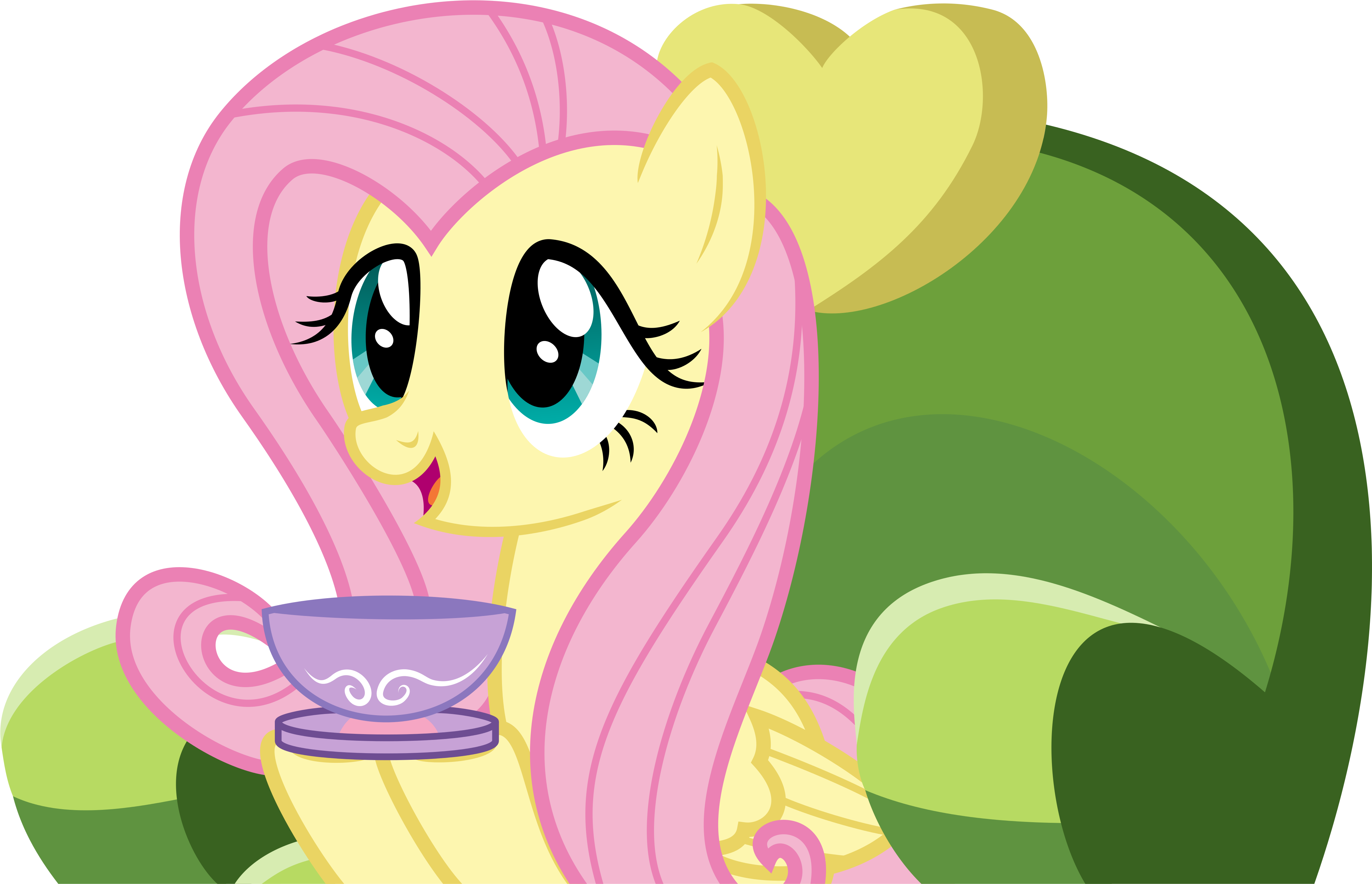Author Comments - Mlp Fluttershy Tea (4547x3000), Png Download