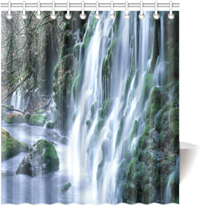Rocks On The Guts Shower Curtain - Waterfall (500x500), Png Download