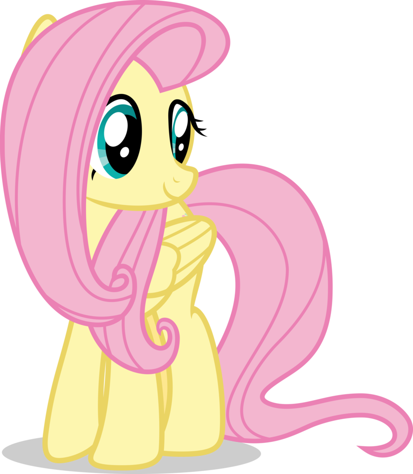 Mlp Fim Fluttershy - Fluttershy Vector (835x957), Png Download
