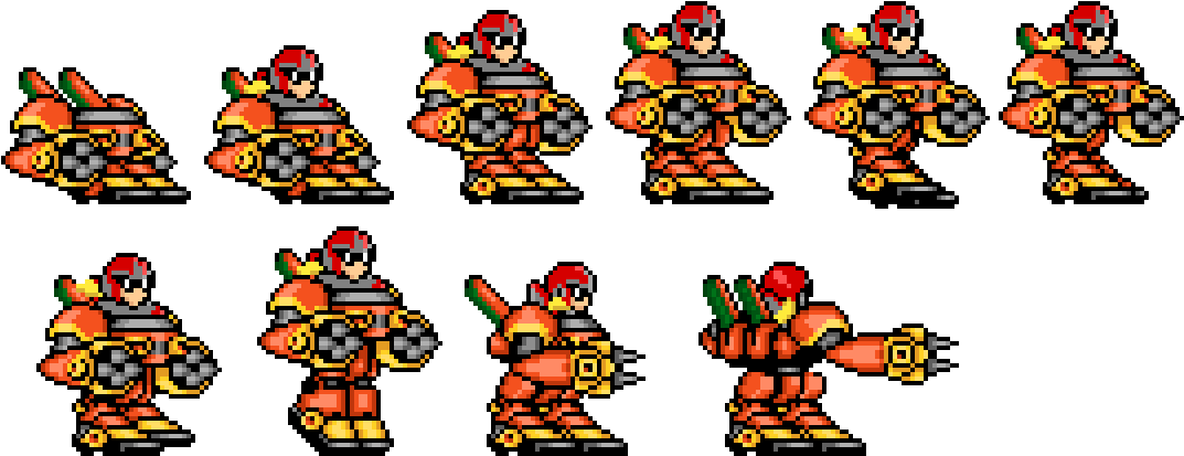 Protoman In Ride Armor - Cartoon (1196x420), Png Download