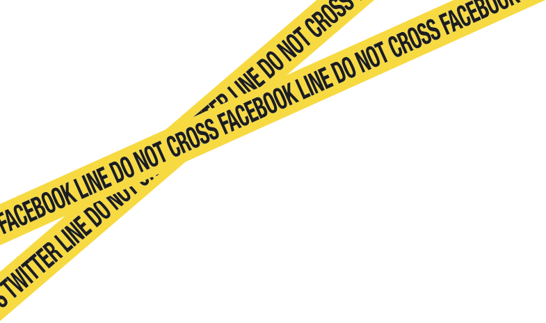 Facebook Line Do Not Cross Satire - Slope (785x464), Png Download