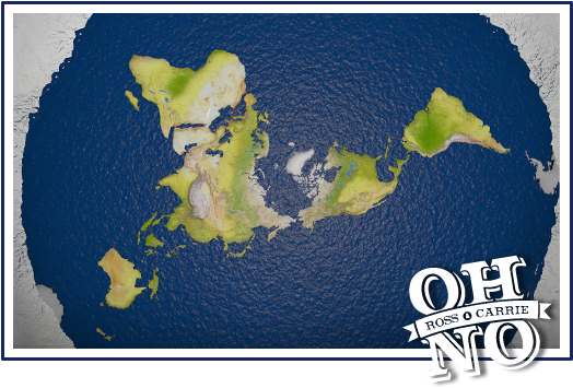 Ohno 121 Flatearth2 - Realistic Flat Earth Map (550x400), Png Download