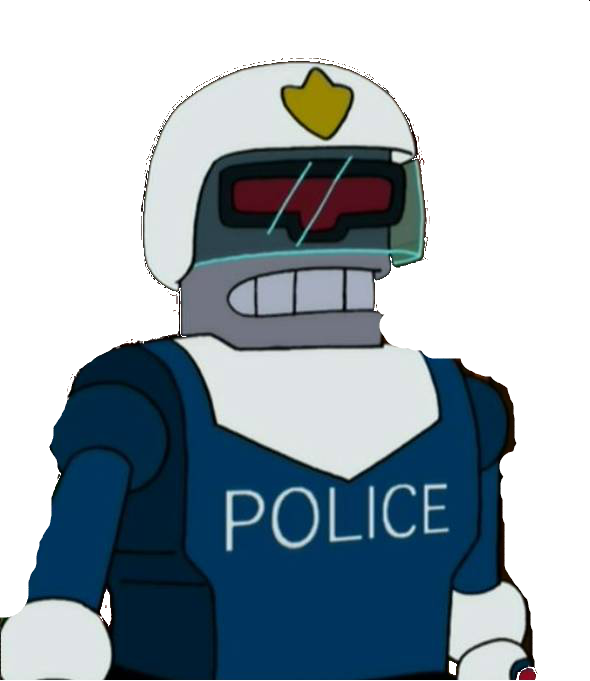 Collection Of Free Bots Clipart Leg Download - Futurama Police Robot (590x681), Png Download